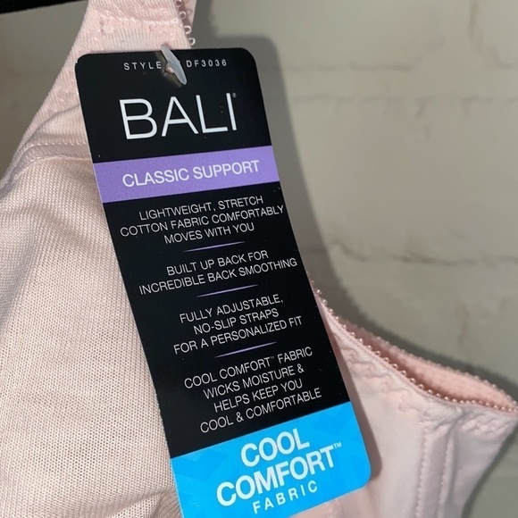 Bali pink bra new‎ with tags light blush 38B lightweight no padding or wires - Picture 2 of 5